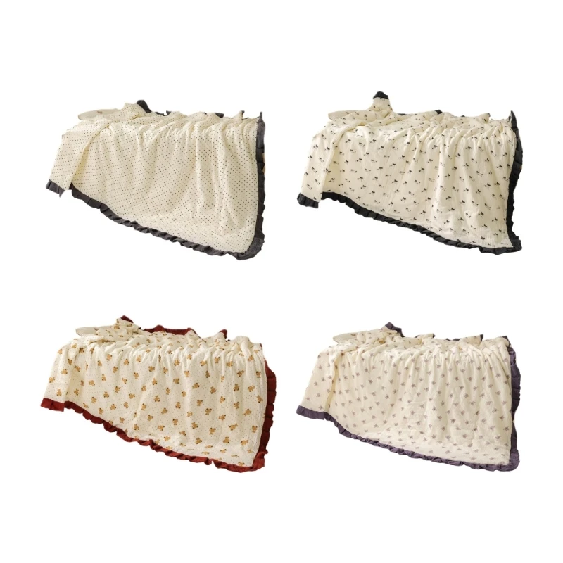 Baby Blanket Delicate Ruffle Designed Newborn Swaddles Wrap Stroller Cover