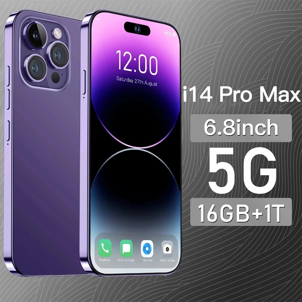 

Смартфон i14 Pro Max, 6,7 дюйма, Face ID, 16 ГБ + 1 ТБ