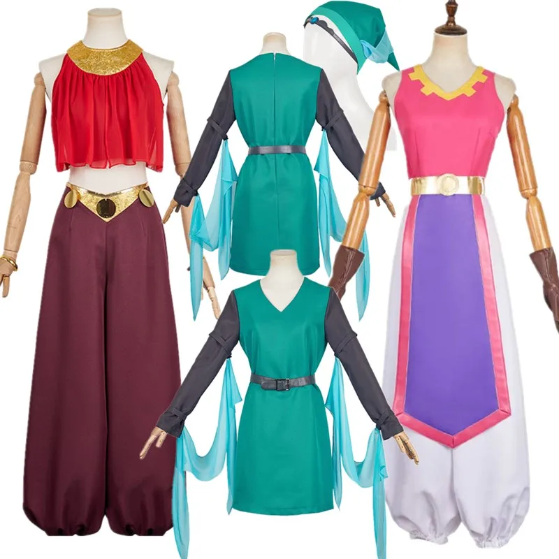 Костюм для косплея Fantasia Princess Link взрослых жилет брюки серьги женское платье эльфа