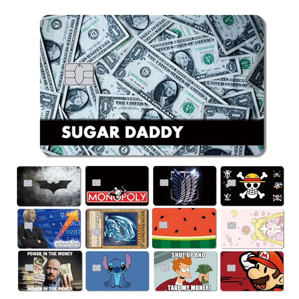 2024 мода UNO аниме мультфильм забавный череп банковская карта кредитная дебетовая