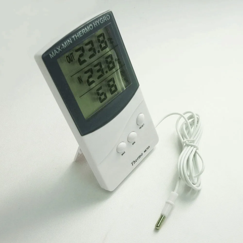 

Hygrometer Thermometer Office Battery Powered Humidity LCD Screen Display