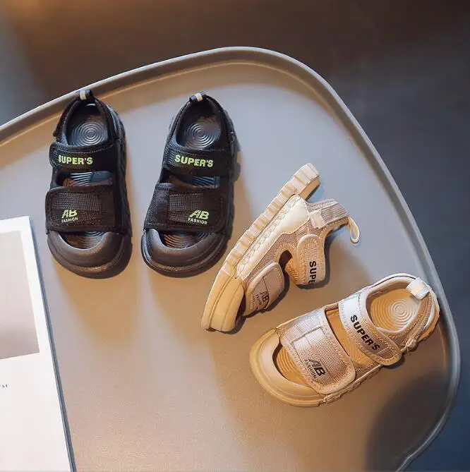 

Детские сандалии с мягкой подошвой, летняя пляжная обувь для мальчиков и девочек, детские босоножки