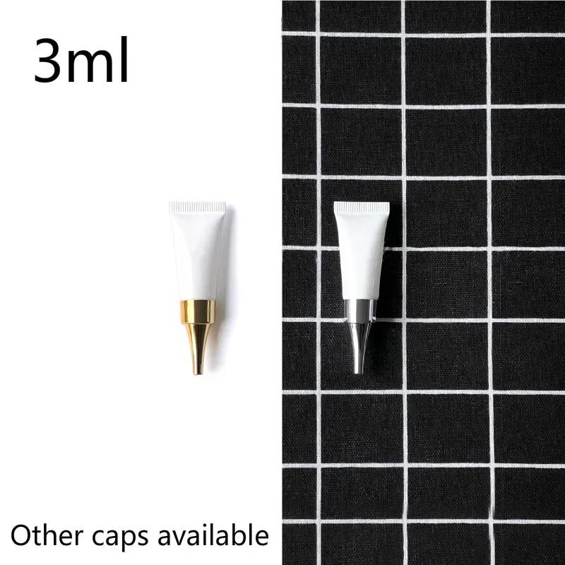3 мл белый пластиковый тюбик для выдавливания г многоразовый косметический