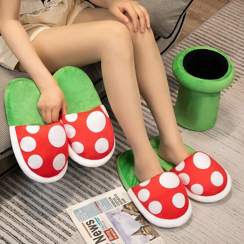 Забавные плюшевые тапочки с растениями Chomper кавайные теплые героями