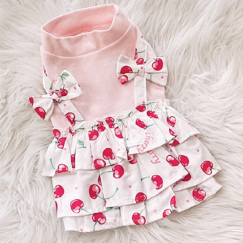 

Летнее платье для собак, собака, щенок, кошка, юбка, йоркширский терьер, померанский Ших, Tzu, мальтейский пудель, Бишон, одежда