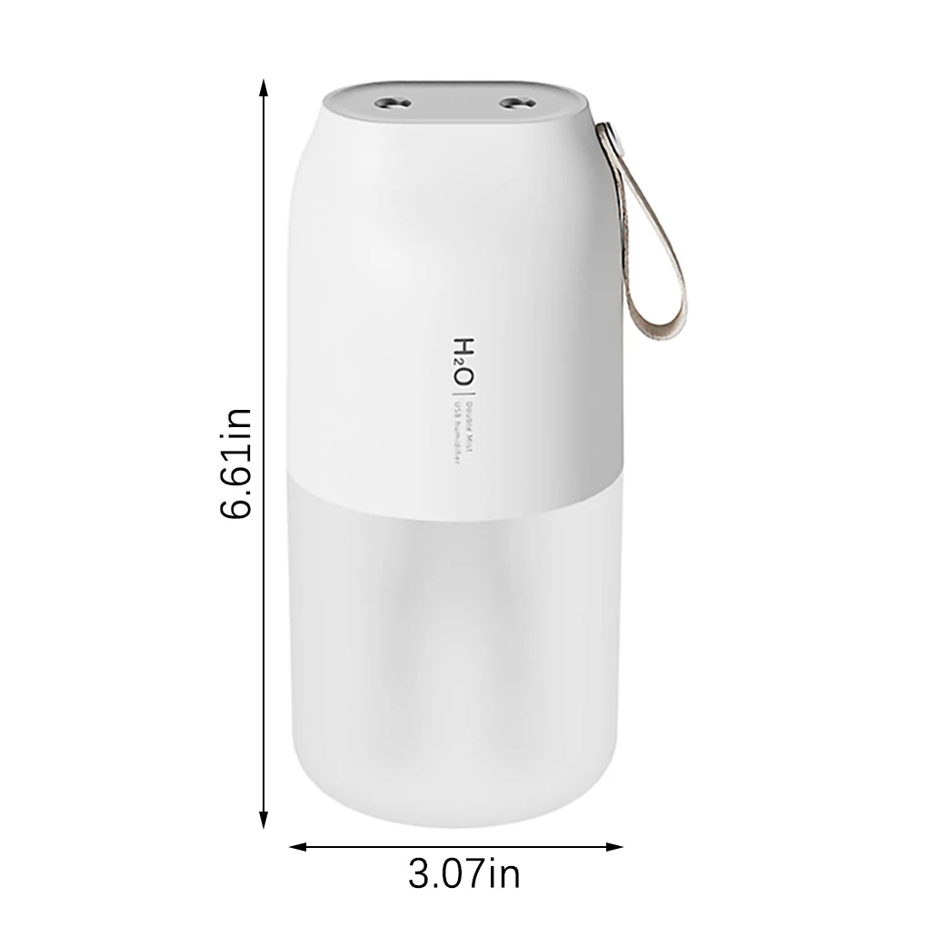 

Wireless Humidifier USB Charging Battery Operated 2 Mode Leakproof Type-C Interface Diffuser Home Mist Maker White
