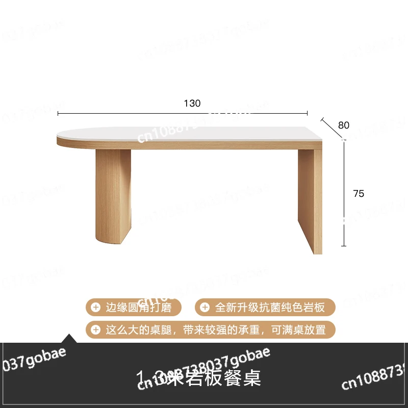Обеденный стол из массива дерева и камня современный минималистичный