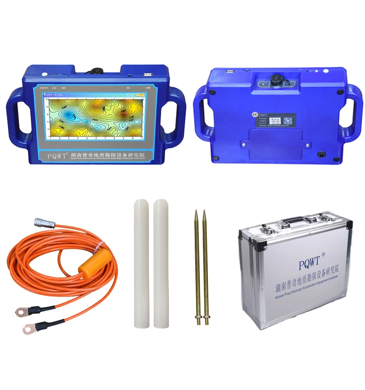 

PQWT-S500 Electrical underground water source finder 500m borehole ground water detector
