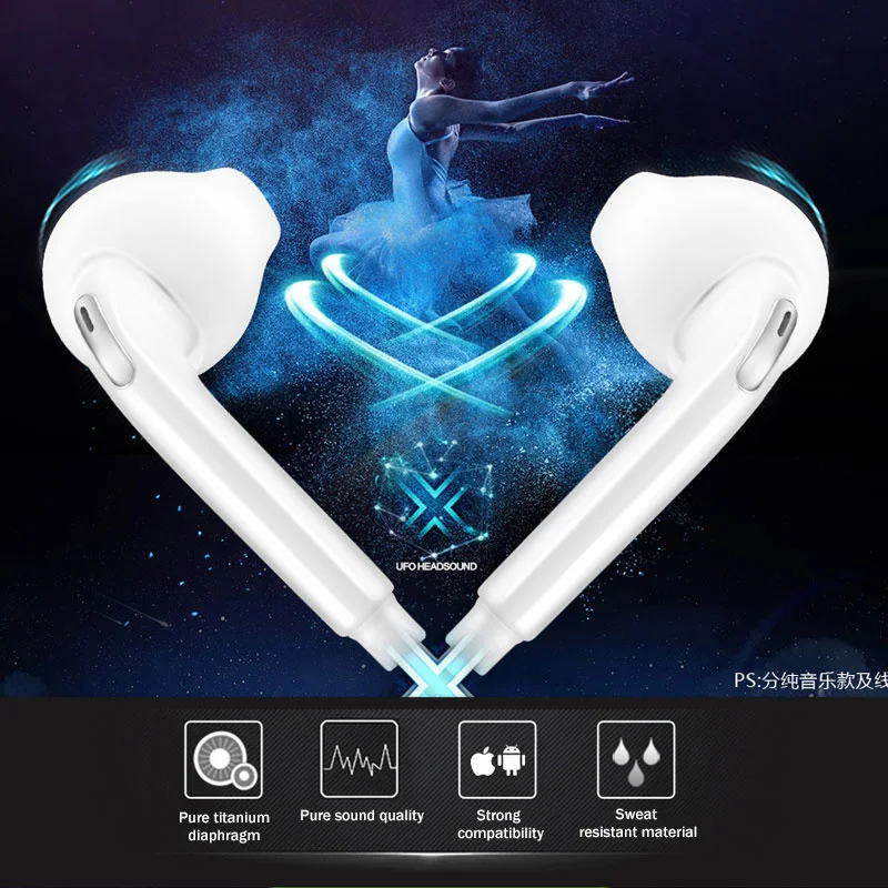 

In-Ear Wired Earphone Waterproof Earpieces Sport Earbuds Stereo Bass With Mic Noise Reduction Microphone Music Headset Neckband