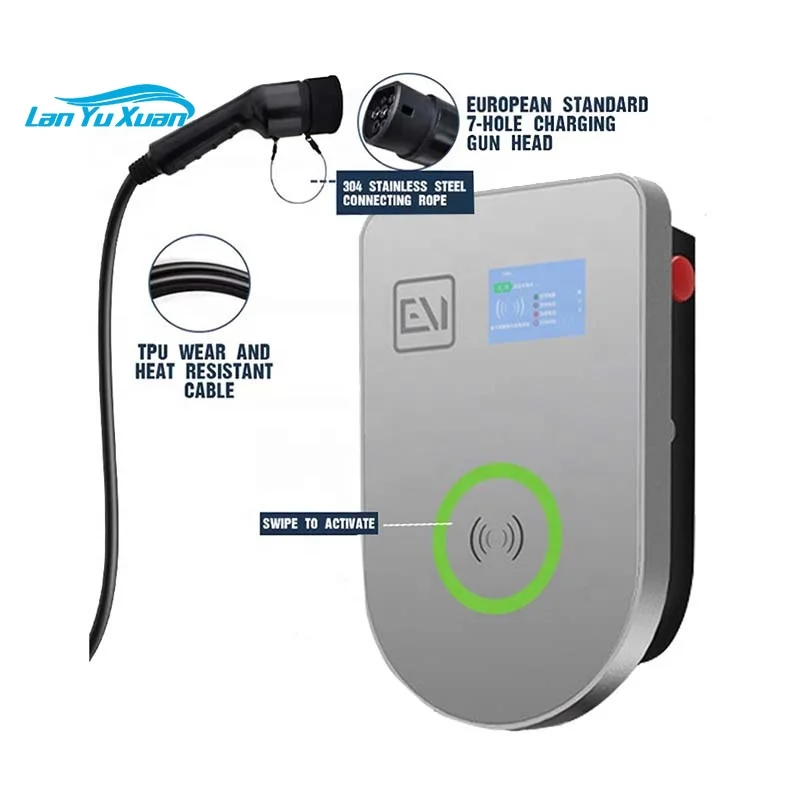 

7KW AC EV Charger type 1 and type 2 wall mount ev charging stations wallbox Fast electric vehicle ev charging station