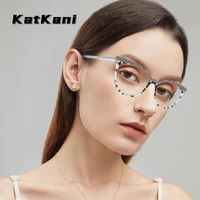 katkani round flexible tr90 optical prescription small face eyeglasses frame female ultra light durable myopia glasses tr7147