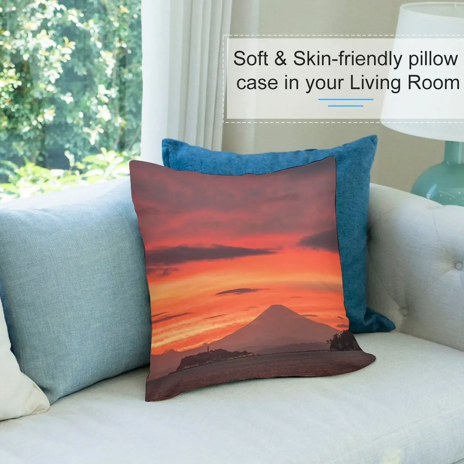 Shonan Blaze - Закат с горой Фудзи и Энсима Декоративная подушка Детская