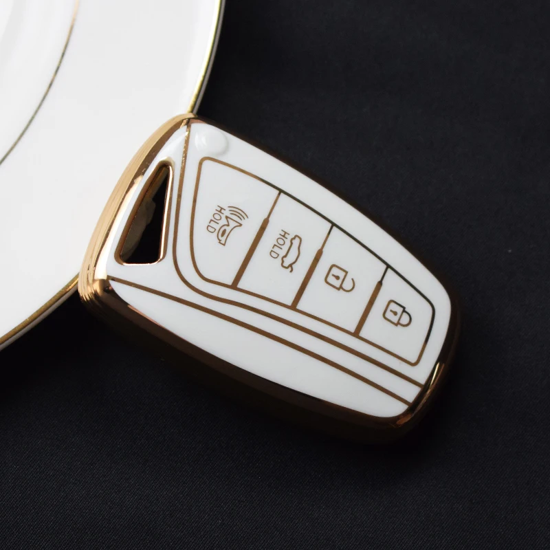 

Чехол для дистанционного ключа из ТПУ для Hyundai greatafe HG Sedan Genesis G80 Santa Fe 3DM Grand SantaFe 2018 IX45 EQUUS Azera