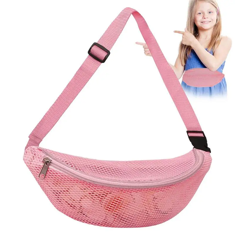 

Kids Mesh Beach Bag Adjustable Seashell Bags For Kids Seashell Bag With Zipper Seashell Bags For Picking Up Shells Shell Bags