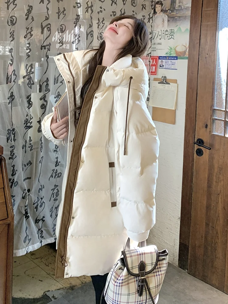 White Duck Down Down jacket Women Mid-Length Winter 2024 New Small High Sense This Year Popular Fried Street Outerwear