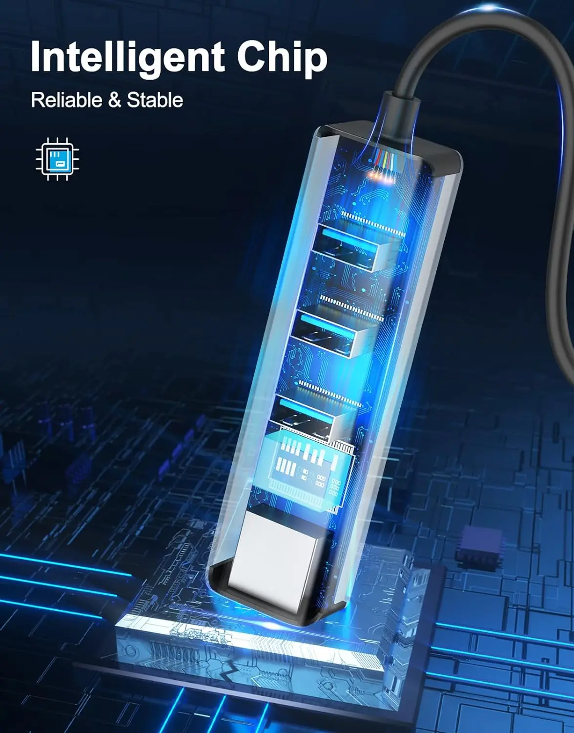 Адаптер USB C-Ethernet адаптер 4 в 1 RJ45 USB-C/Thunderbolt 3 Gigabit LAN