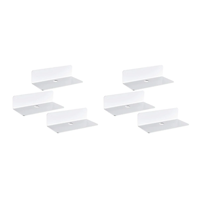 

Floating Shelves Set Of 6 With Cable Clips - Easily Expand Wall Space - Acrylic Small Wall Shelf, Small Display Shelf