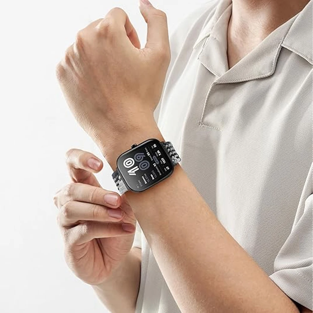 Фото Ремешок для часов Amazfit bip Max/6/5/Balance 2/Active 2/Max/GTR/T-Rex 3 Pro/Cheetah 2, плетеный браслет-ремешок Amazfit Heilo Strap №4