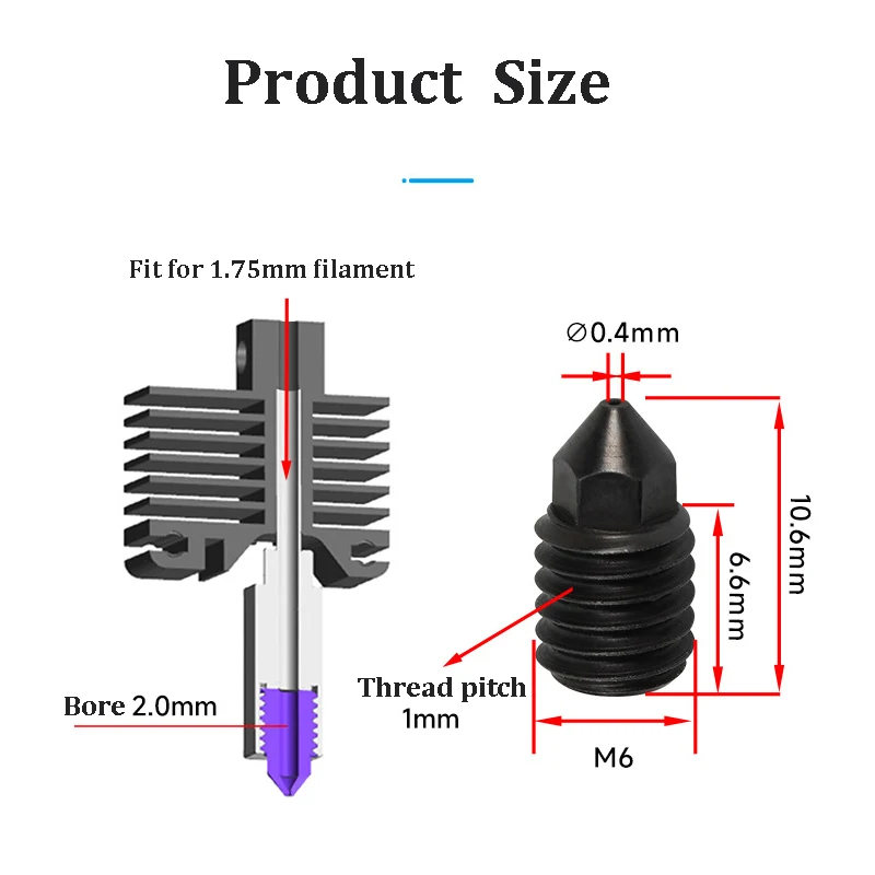 Медный тепловой блок Hotend для 3D-принтера Bambu Lab X1/X1C Carbon Combo P1P/P1S