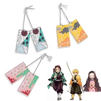 popular anime earrings same ghost killer blade protagonist ear needles creative fashion women earrings jewelry gifts wholesale