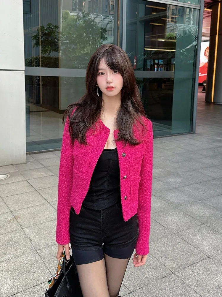 Французская светская одежда в стиле ретро изящная флисовая верхняя для женщин