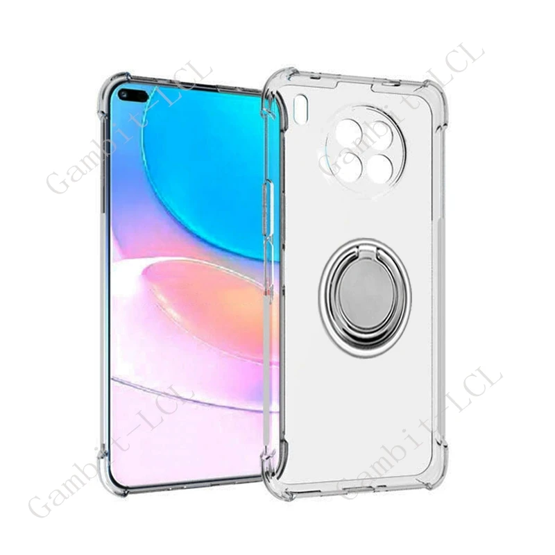 Фото Для Huawei Nova 8i Honor 50 Lite Nova8i NTN-L22 NTN-LX1 NEN-LX3: Чехол-накладка с кольцом-держателем из мягкого ТПУ для смартфона №1