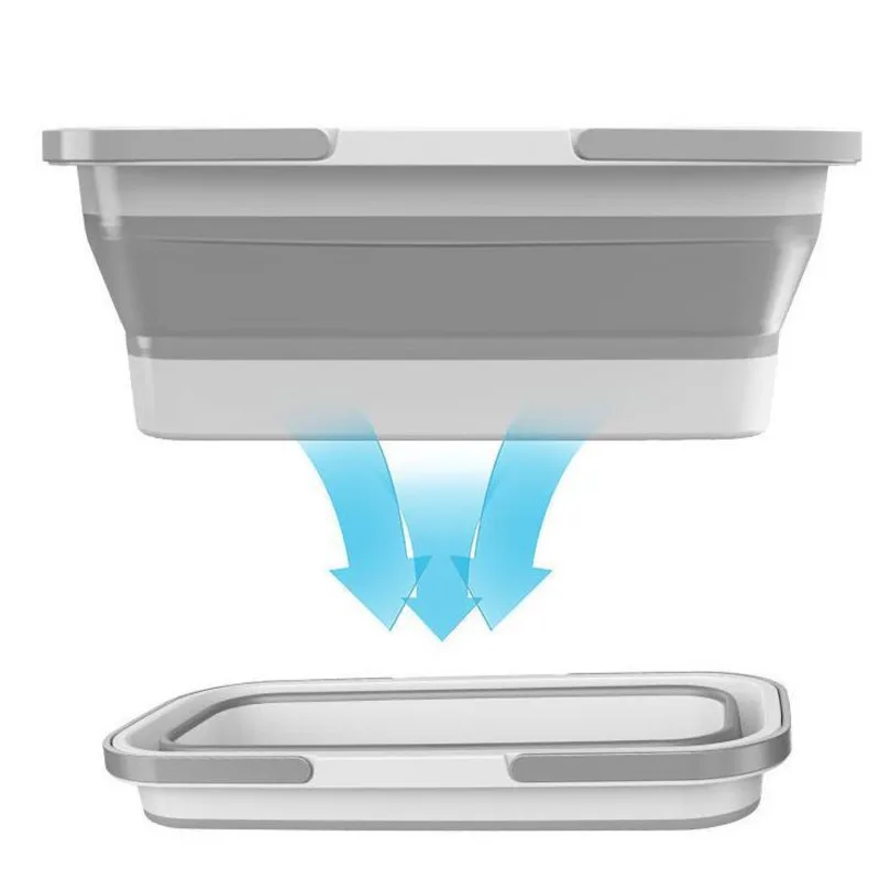 Портативное складное ведро тряпка для раковины туризма походов рыбалки акции