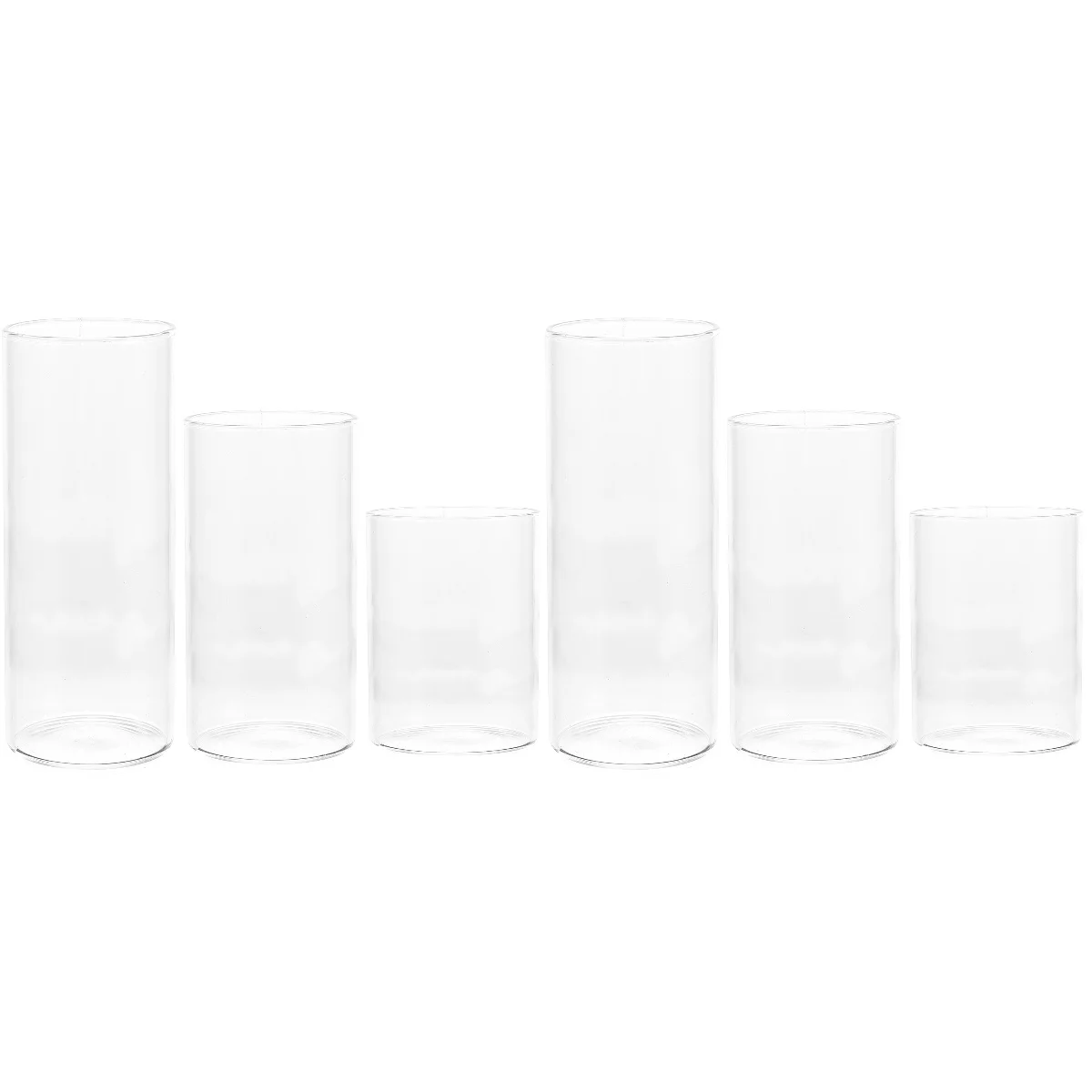 

6 шт., прозрачные ветрозащитные цилиндры 12x4,7x4,7 см