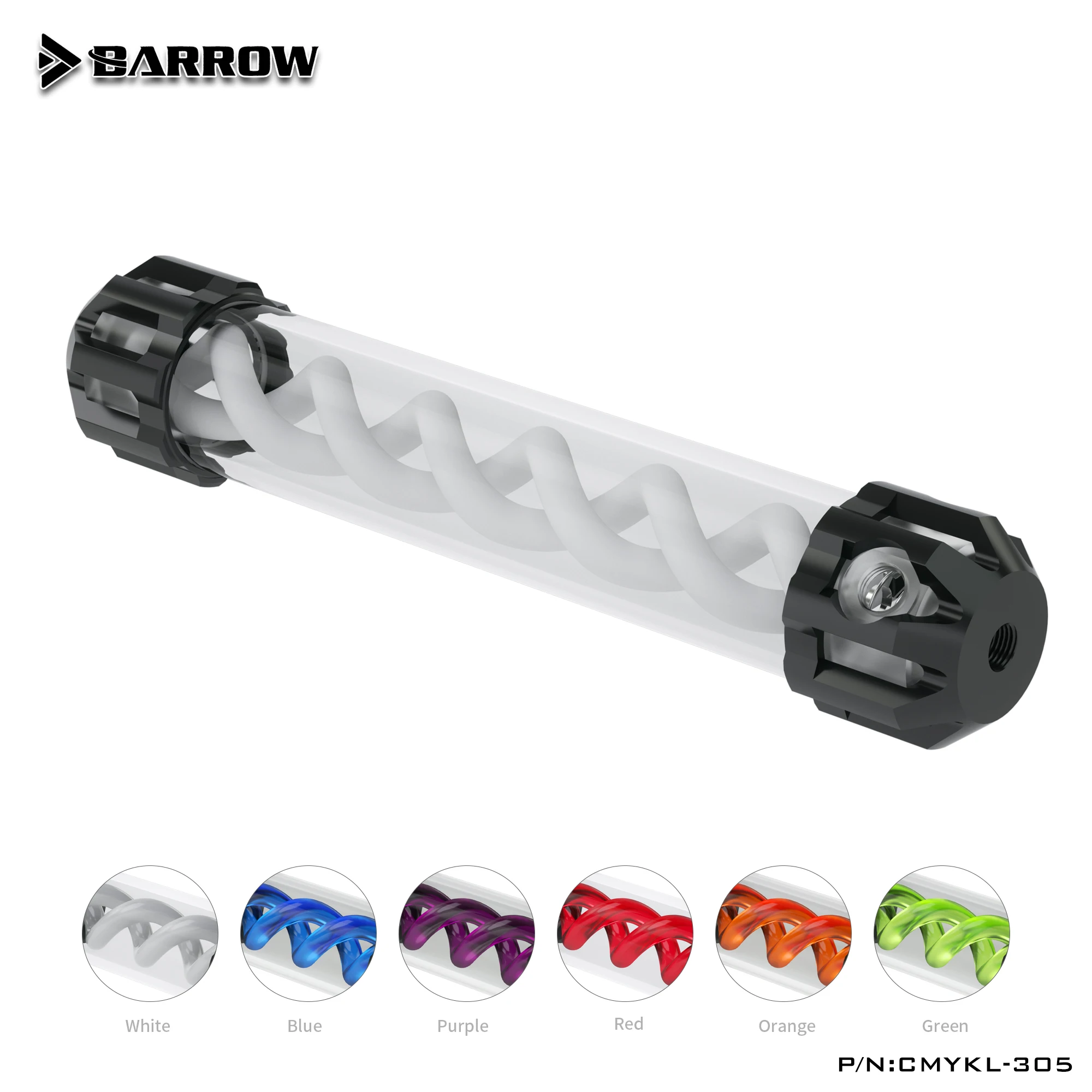 Barrow Cmykl305 tipo Composto Virus-t Reservatórios Capa de Liga de Alumínio Mais Acrílico Corpo Cor Múltipla Espiral 305 mm