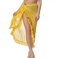 chiffon cover ups tunic dress bikini sarong wrap skirt swimsuit cover up women summer beach dress vestidos praia bikini cover