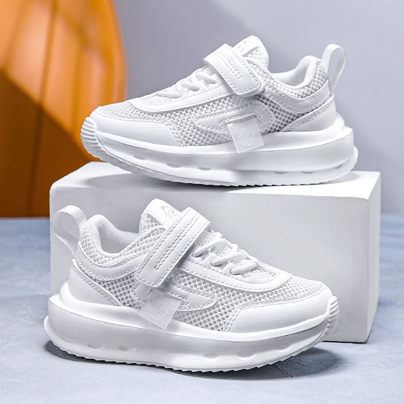 Летняя новая сетчатая дышащая обувь на липучке для спорта и отдыха мальчиков