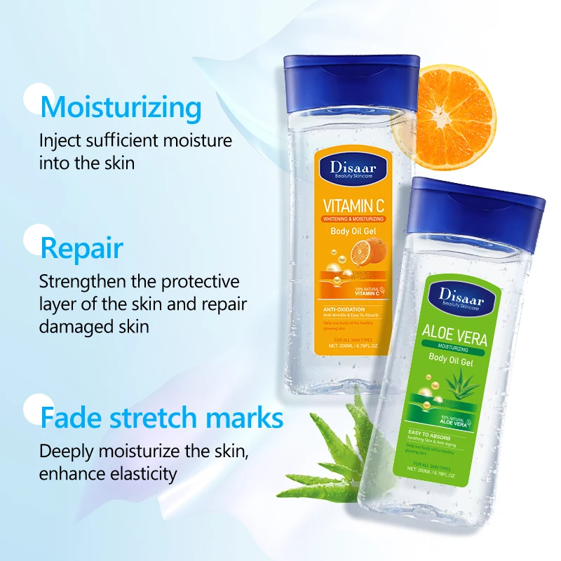 Увлажняющее масло для тела Disaar 200 мл гель гладкой кожи с витамином C эфирное