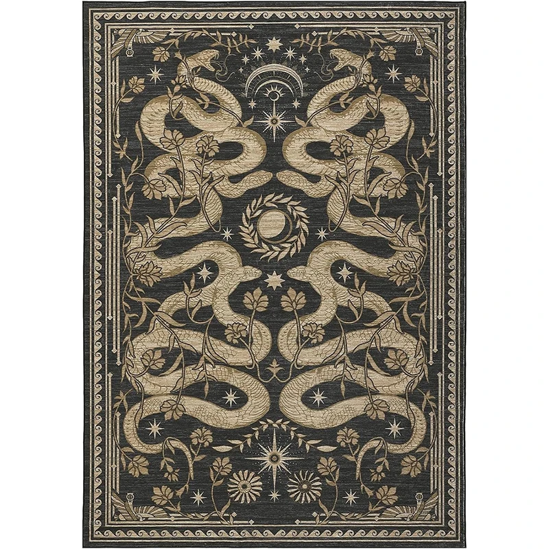 

Зелёный классический ковёр из полиэстера