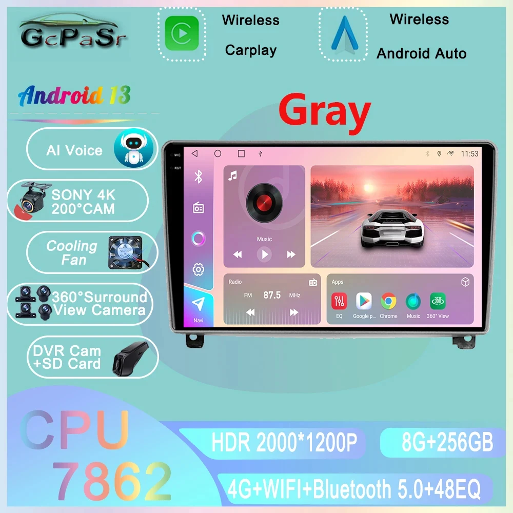 5G Wifi Android авто для Peugeot 407 1 2004 - 2011 автомобильное радио видео мультимедийный плеер