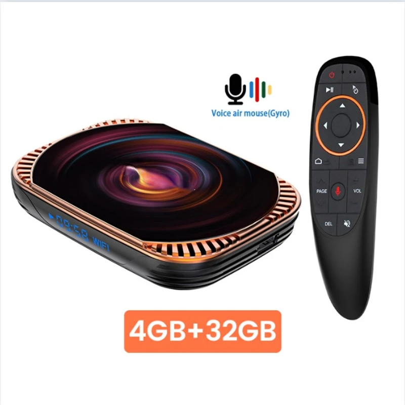 

ТВ-приставка Amlogic S905X4, Android 11, 2 Wi-Fi, 32 + 64 ГБ, BT4.0, 4K, 8K, 3D, 2022 м
