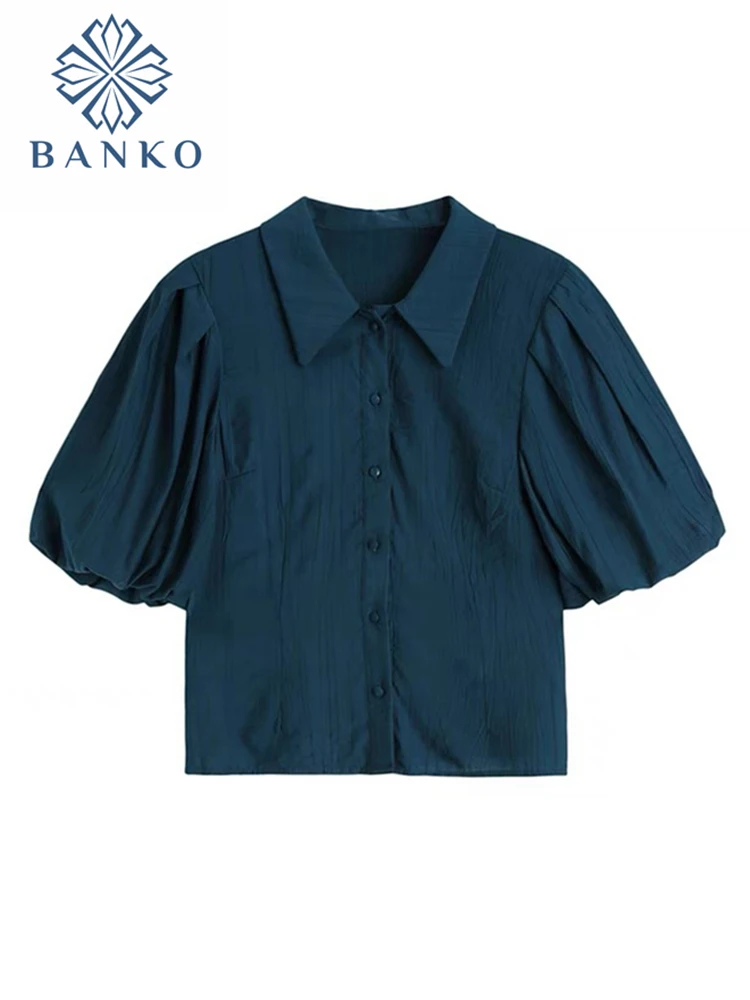 Женская блузка с пышными рукавами элегантная праздвечерние чная рубашка модная