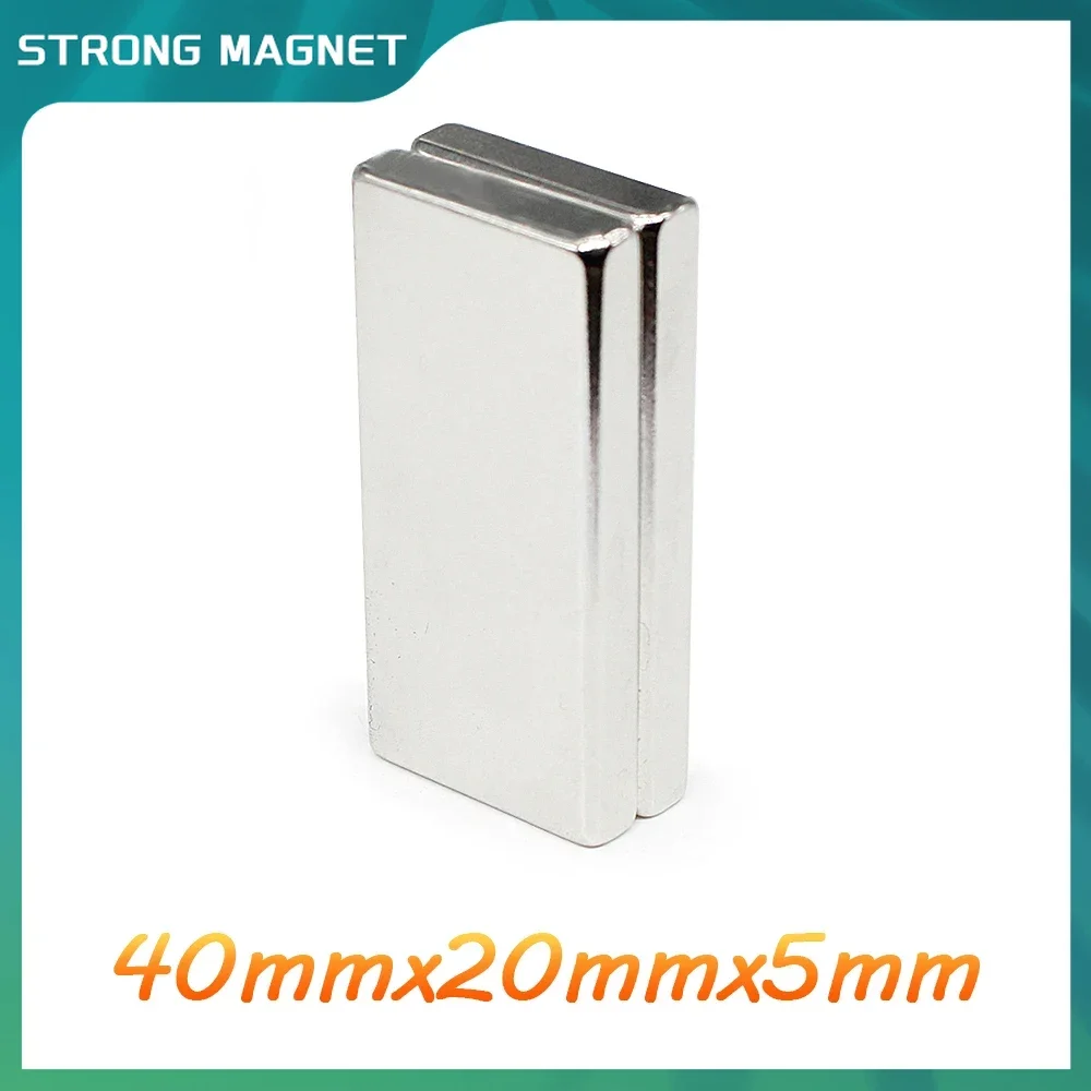 1/2/5/10/15 шт. 40x20x5 мм квадратный редкоземельный неодимовый магнит N35 блок мощные