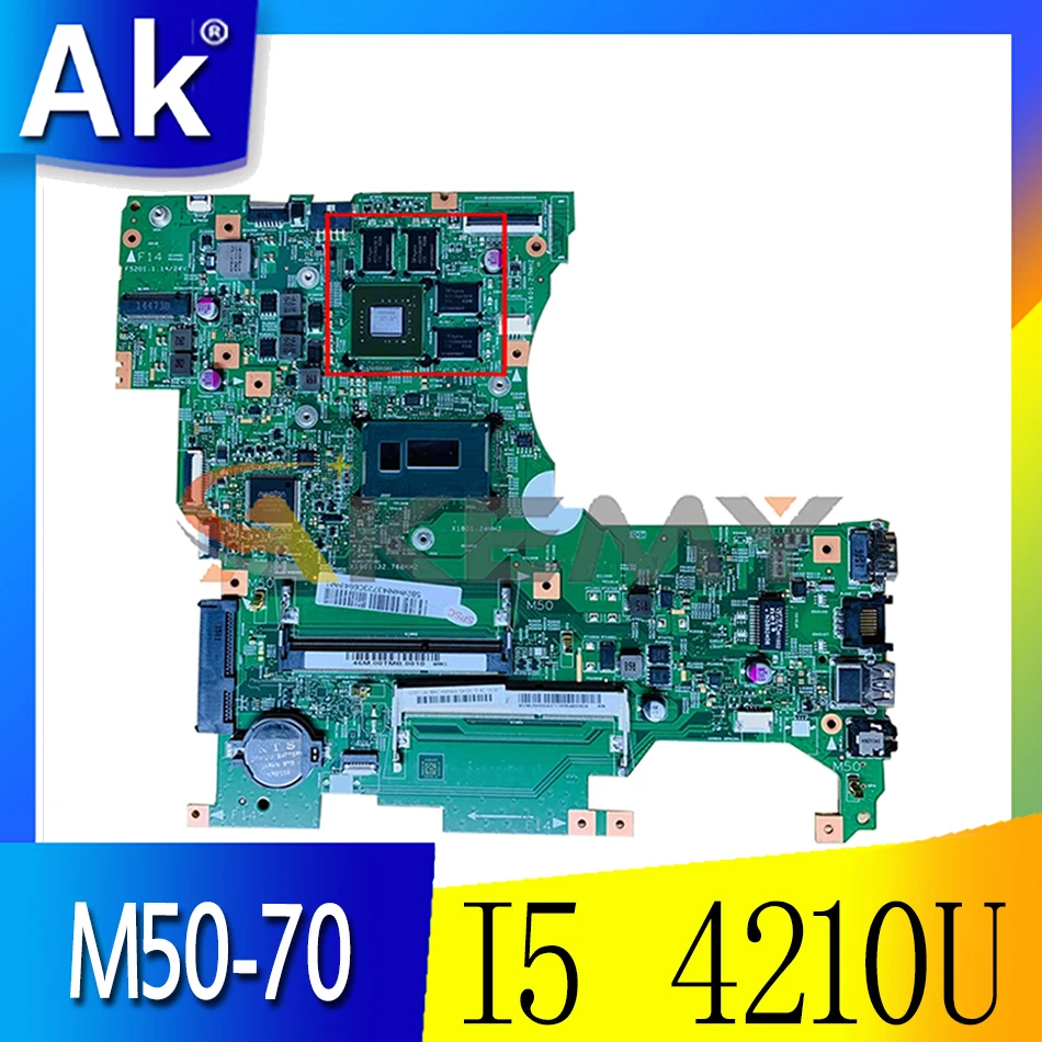 

Материнская плата Akemy 13308-1 448.00Z04.0011 для Lenovo M50-70, материнская плата для ноутбука I5 4210U GT840M 4G DDR3 100%, протестированная работа