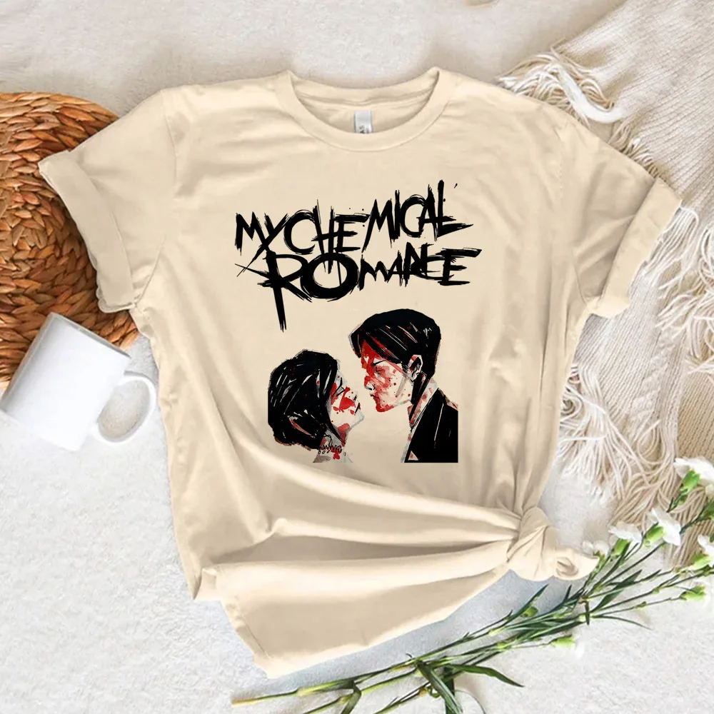 Женская Романтическая футболка My Chemical элегантные футболки забавная японская