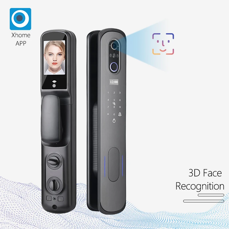 

Eseye OEM/ODM, распознавание лица, Wi-Fi, защита от отпечатков пальцев, приложение Xhome, камера, умный дверной замок для дома, автоматический замок