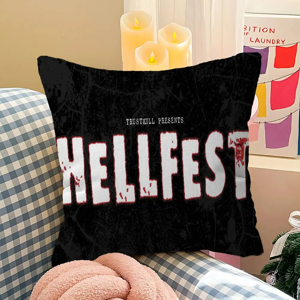 Фото Персонализированная наволочка H-Hellfest Band для детской спальни, декор для вечеринки, наволочка для детского дня рождения, подарок на день рождения №3