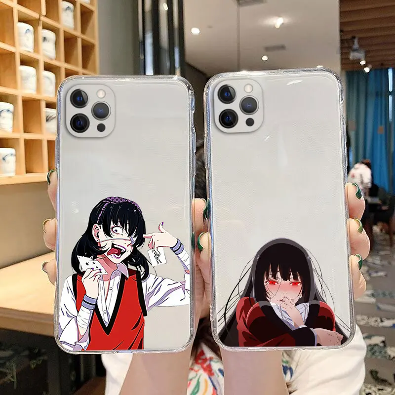 

Anime Kakegurui Jabami Yumeko Clear Silicone Case for iPhone XS 7 8 Plus SE 11 12 13 Mini Pro Max Fundas Coque