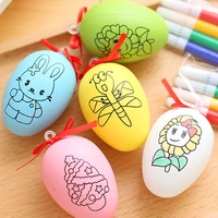 foam easter eggs happy easter decorations painted bird pigeon eggs diy craft kids gift favor home decor easter party