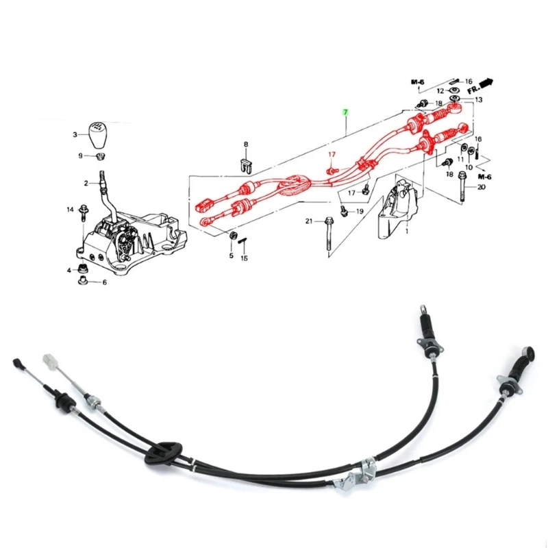 2025 Новый кабель механической коробки передач для K24 5/6 скоростей 54310-SDA-L02 54310SDAL02