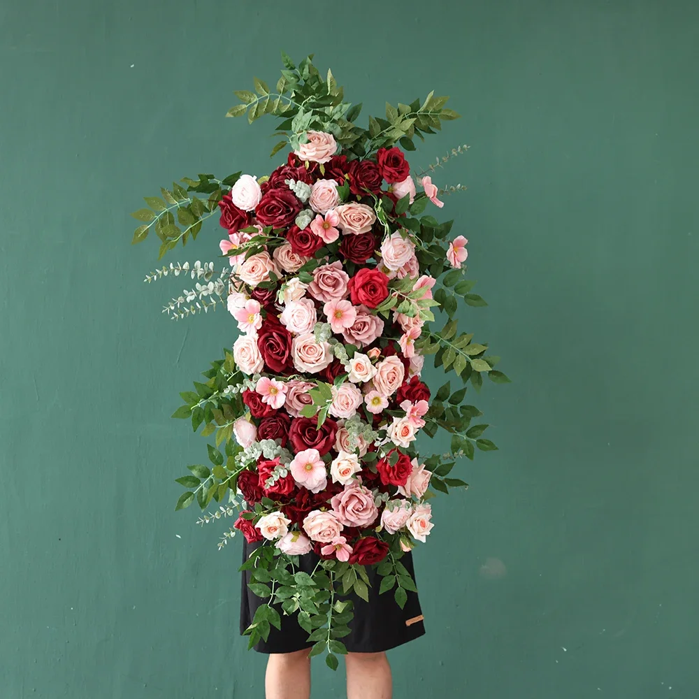 Темно-красный розовый ручной работы Fleur Artificielle Свадебные украшения для свадьбы