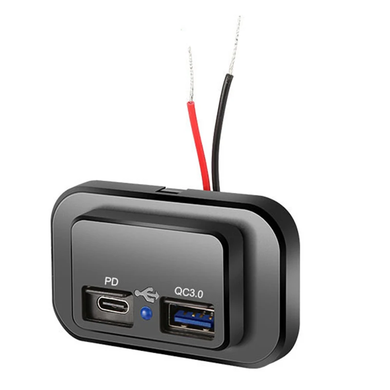 

12/24v Automobile General PD Interface QC3.0 Central Control Rear Mobile Phone Fast Charging USB Charger