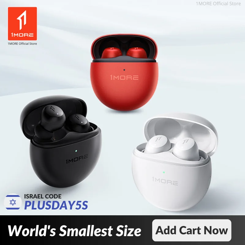 [World Premiere] 1MORE ComfoBuds Mini Bluetooth 5.2 Earbuds 40dB Quad ANC Headphones 3.7g Super Tiny Size Tws Wirless Charging