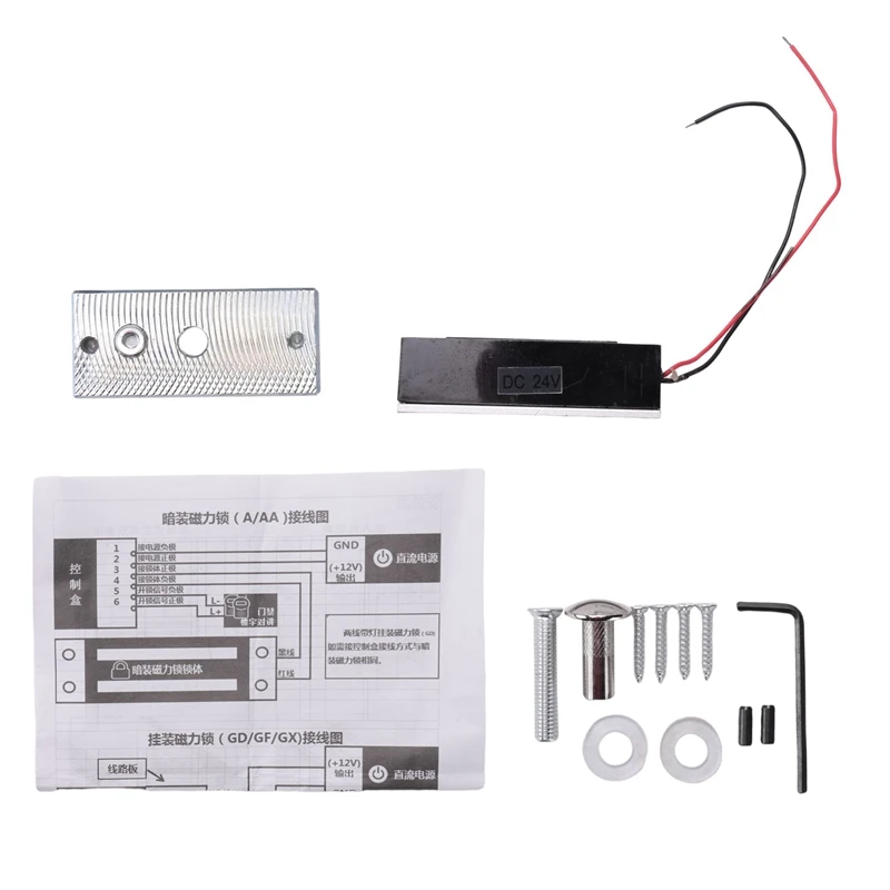 Dc24v Door Electric Magnetic Electromagnetic Lock 60Kg Holding Entry Access Mini