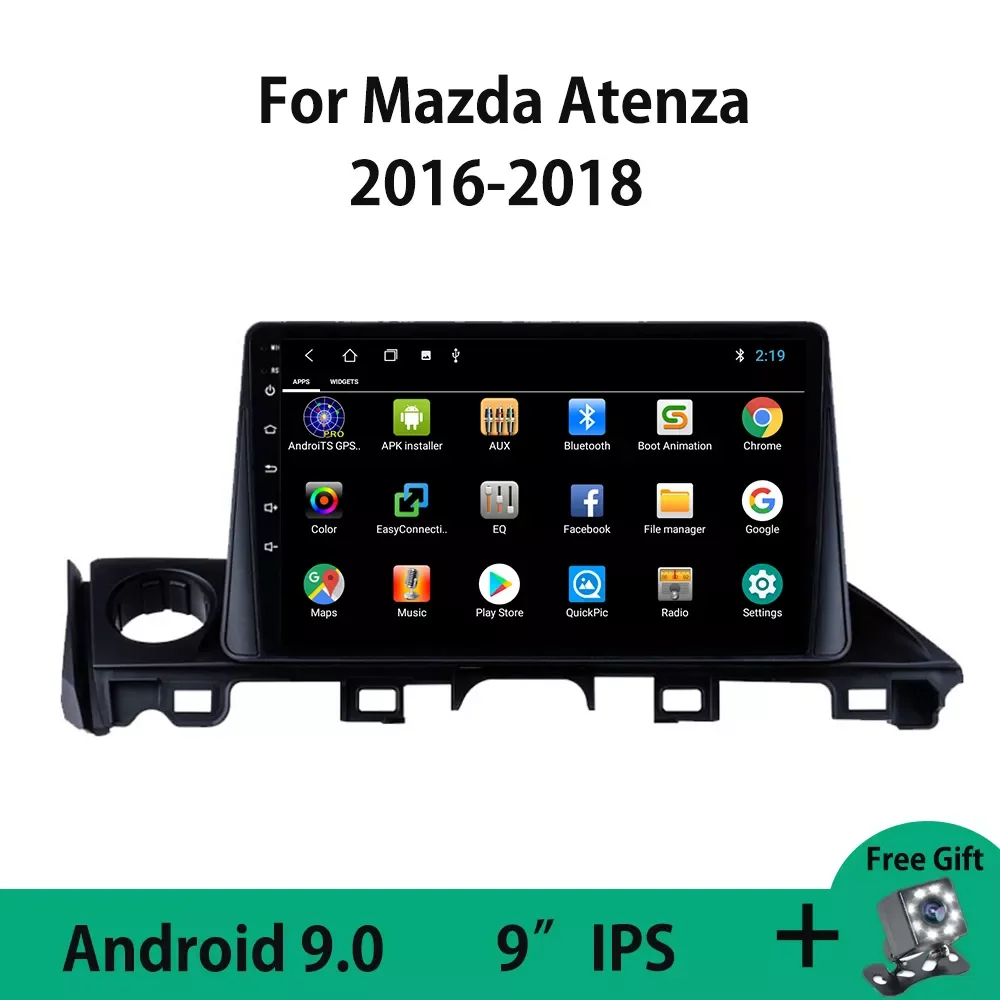 

NEW2023 Android 9.0 WIFI Car Radio Audio GPS Navigation Player for MAZDA CX5 6 Atenza 2016 2017 2018 Carplay Buletooth Mirror L