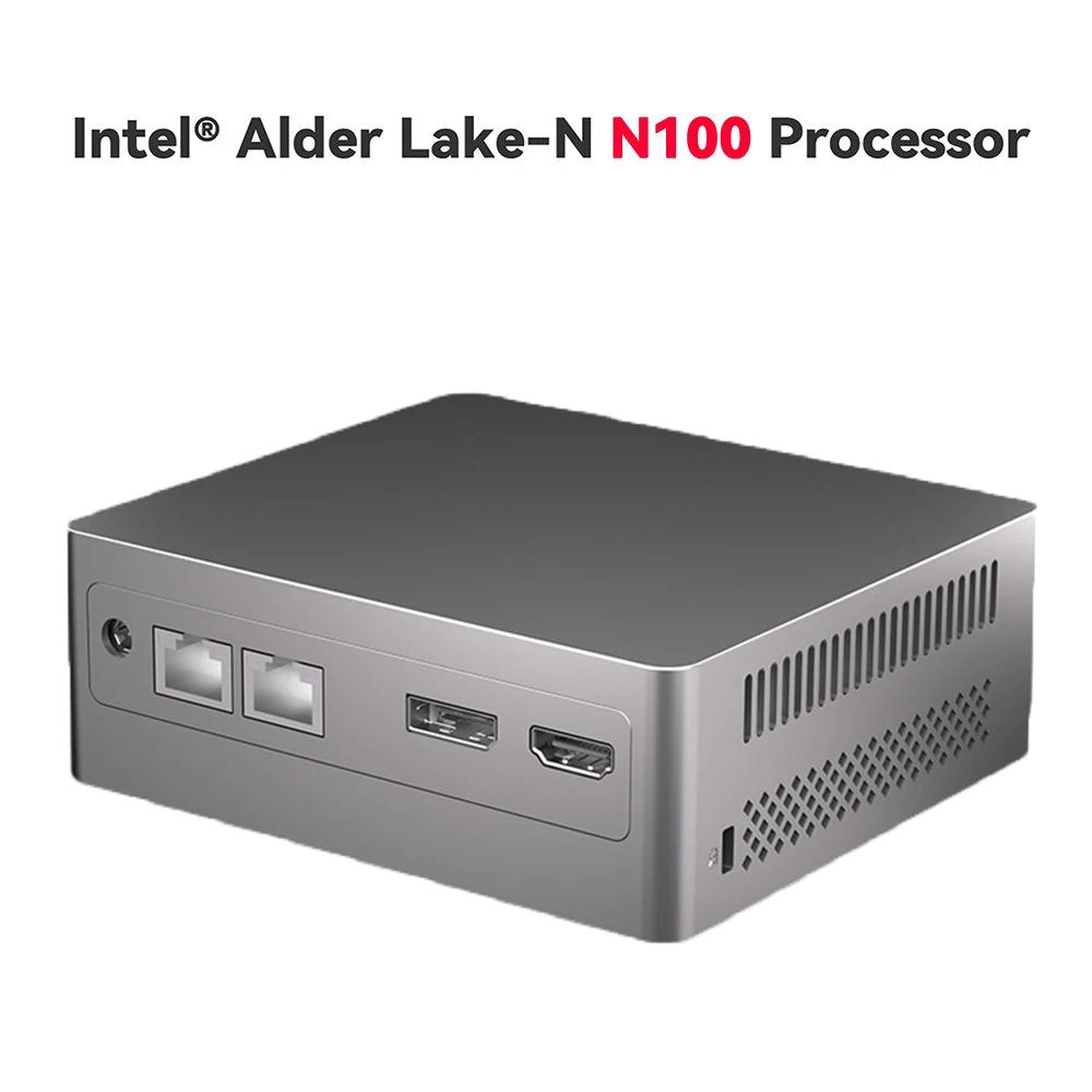 Brand New 12th Gen Intel Alder Lake N100 MINI PC Windows 11 Pro LPDDR5 8GB 128GB/256GBSSD Wifi BT4.2 1000M Lan Desktop Gaming